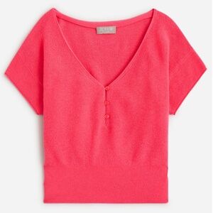 J. Crew 100% cashmere watermelon pink sweater